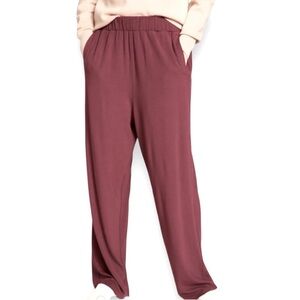 Universal Standard Mola Lounge Pants Pull On Stretch Waist Maroon XS NWT